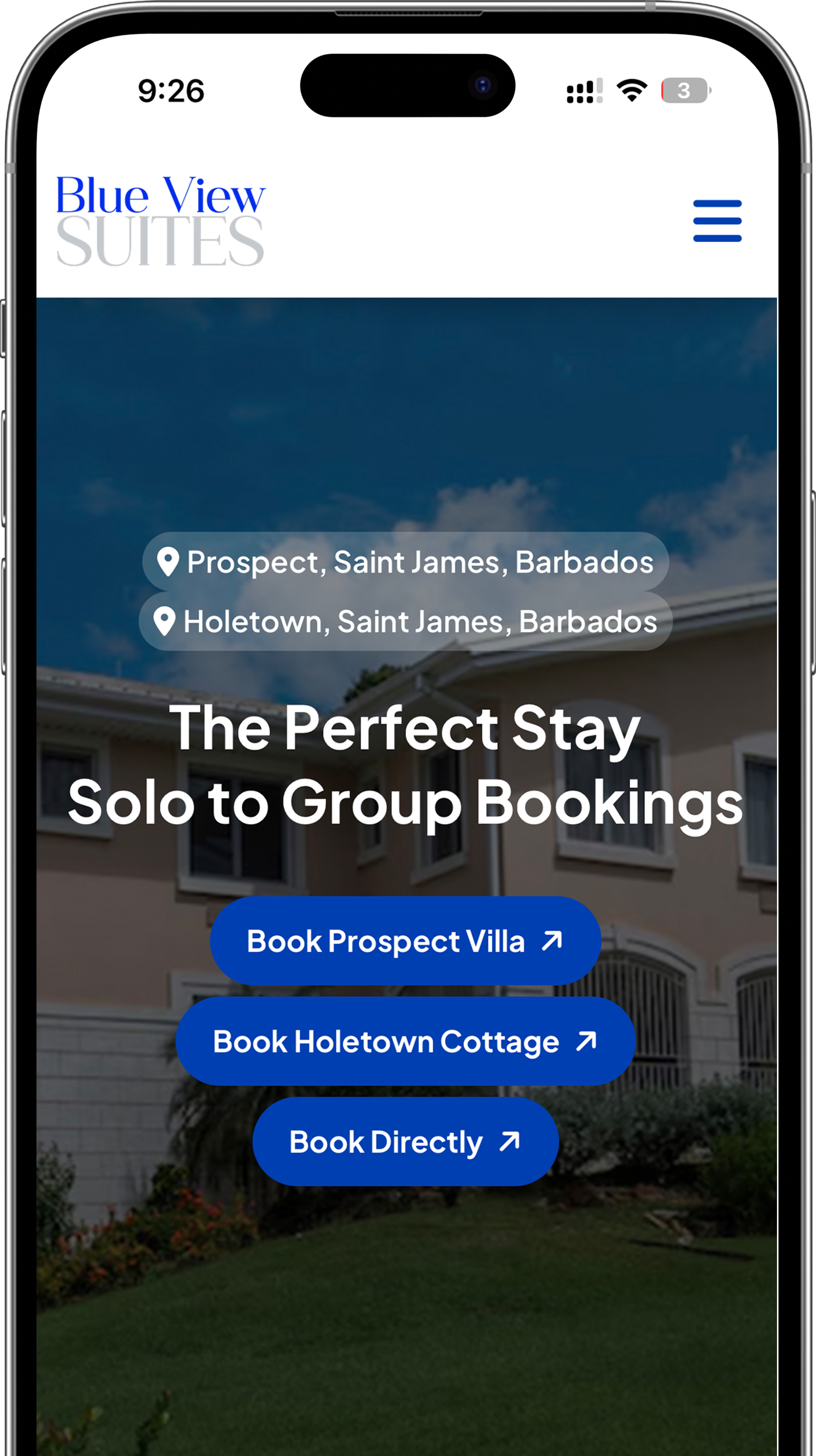 Phone Blue View Suites