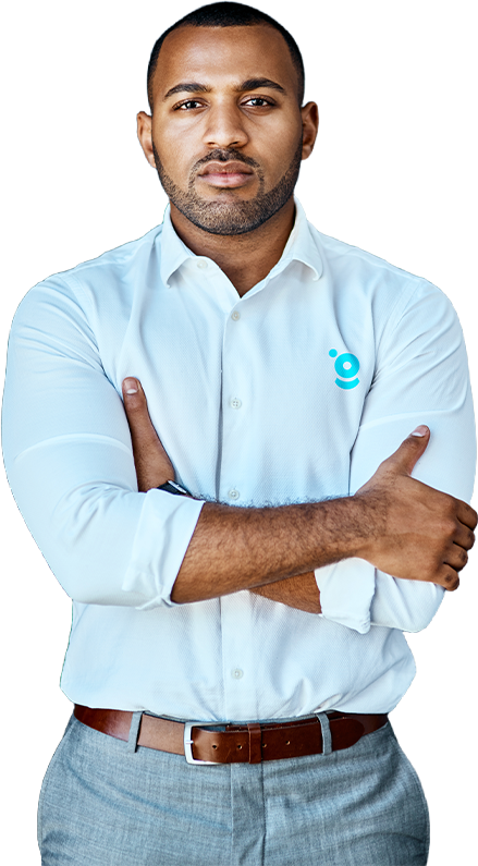 Man with igrahix logo